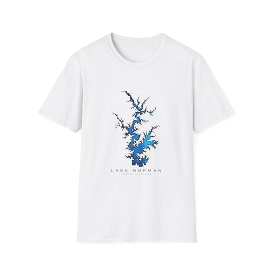 Lake Norman Unisex Softstyle T-Shirt - Nature Inspired Watercolor Design
