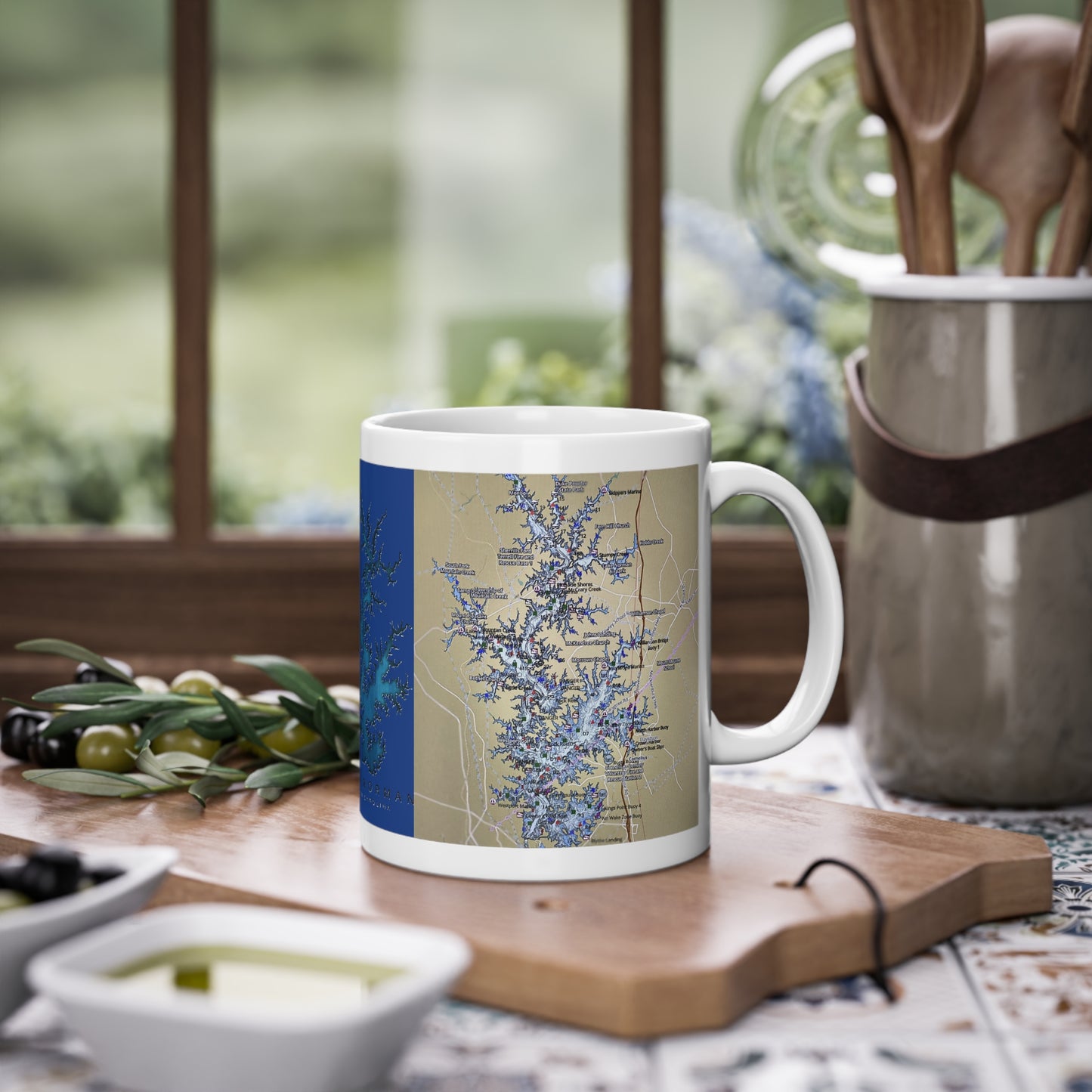 Lake Norman Map Standard Mug - 11oz Unique Geographical Design