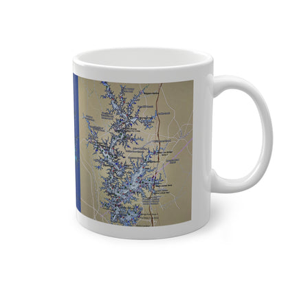 Lake Norman Map Standard Mug - 11oz Unique Geographical Design