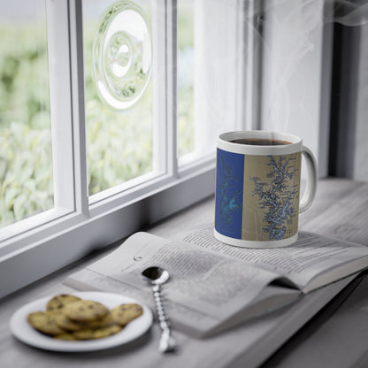 Lake Norman Map Standard Mug - 11oz Unique Geographical Design